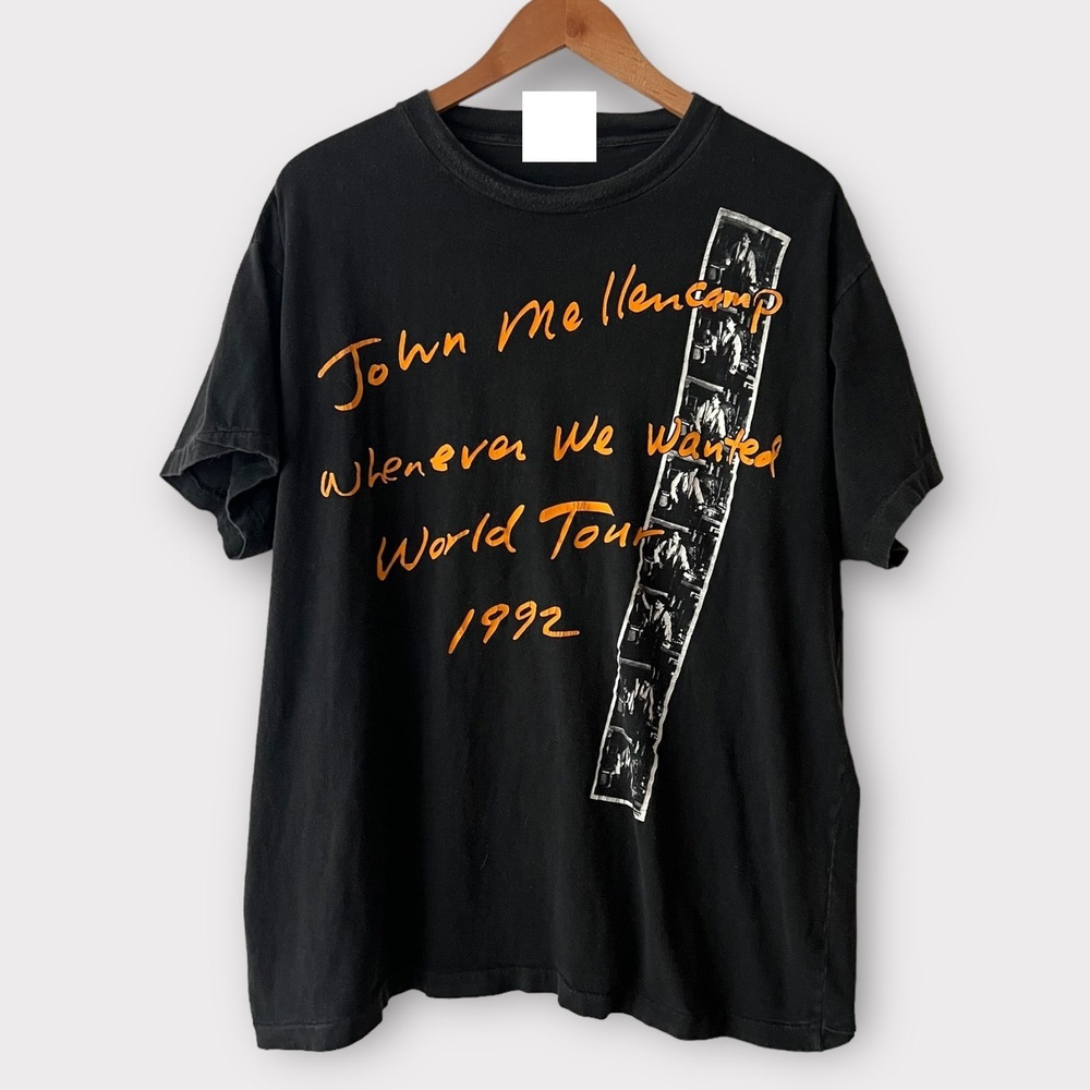 1992 John Mellencamp Local Tour Crew Band Rock Tee Shirt